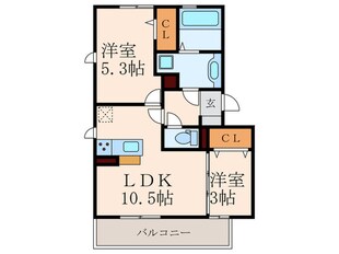 シトラスコートぶんごばしの物件間取画像